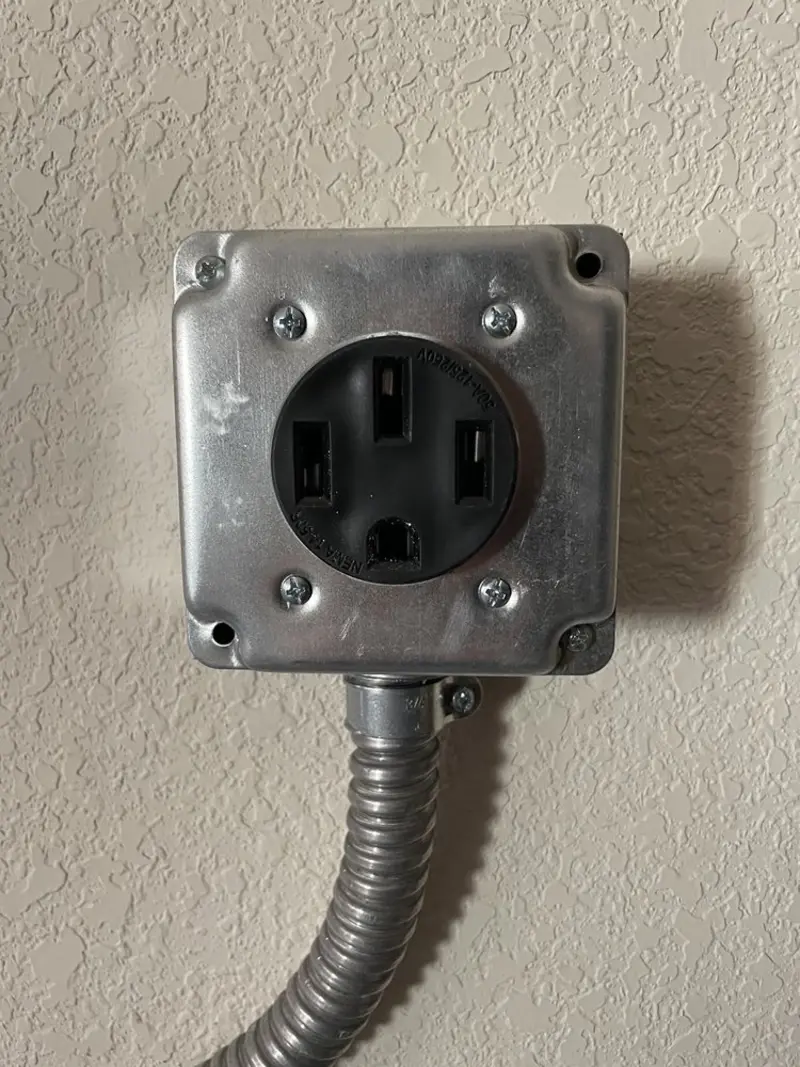 NEMA 14-50 outlet installed for Smart Home Electrical in Poway